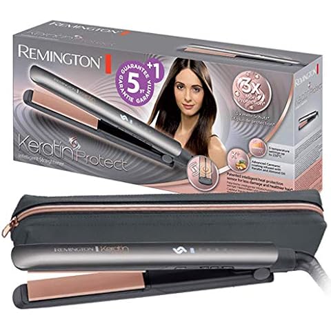 Remington Plancha de Pelo Keratin Protect con Sensor Protección Calor Cover