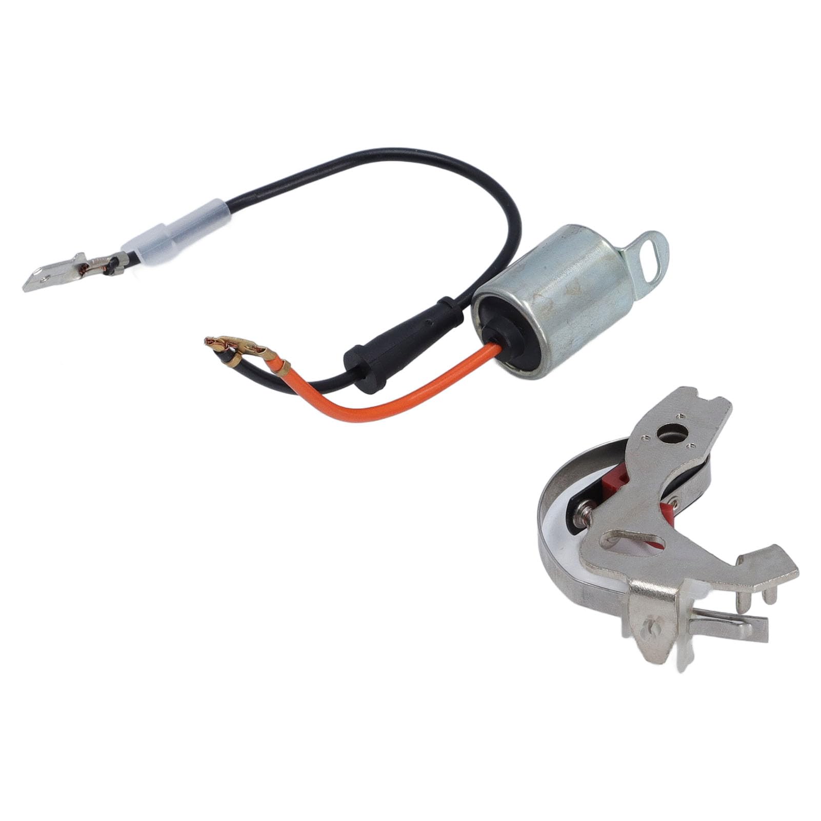 Verteilerpunkte und Kondensator-Set Premium langlebiges, verbessertes Leistungszündsystem für Lucas Typ 43D4 43D6 45D4 45D6 Verteiler Metall ABS 2-teilige Komponenten