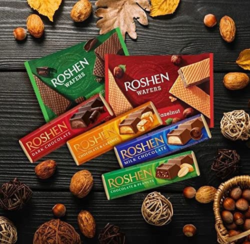 Roshen Bar Milk Chocolate With Cream Brulee Filling 1.51Oz/43Gr (Box Of 30) #TOP4