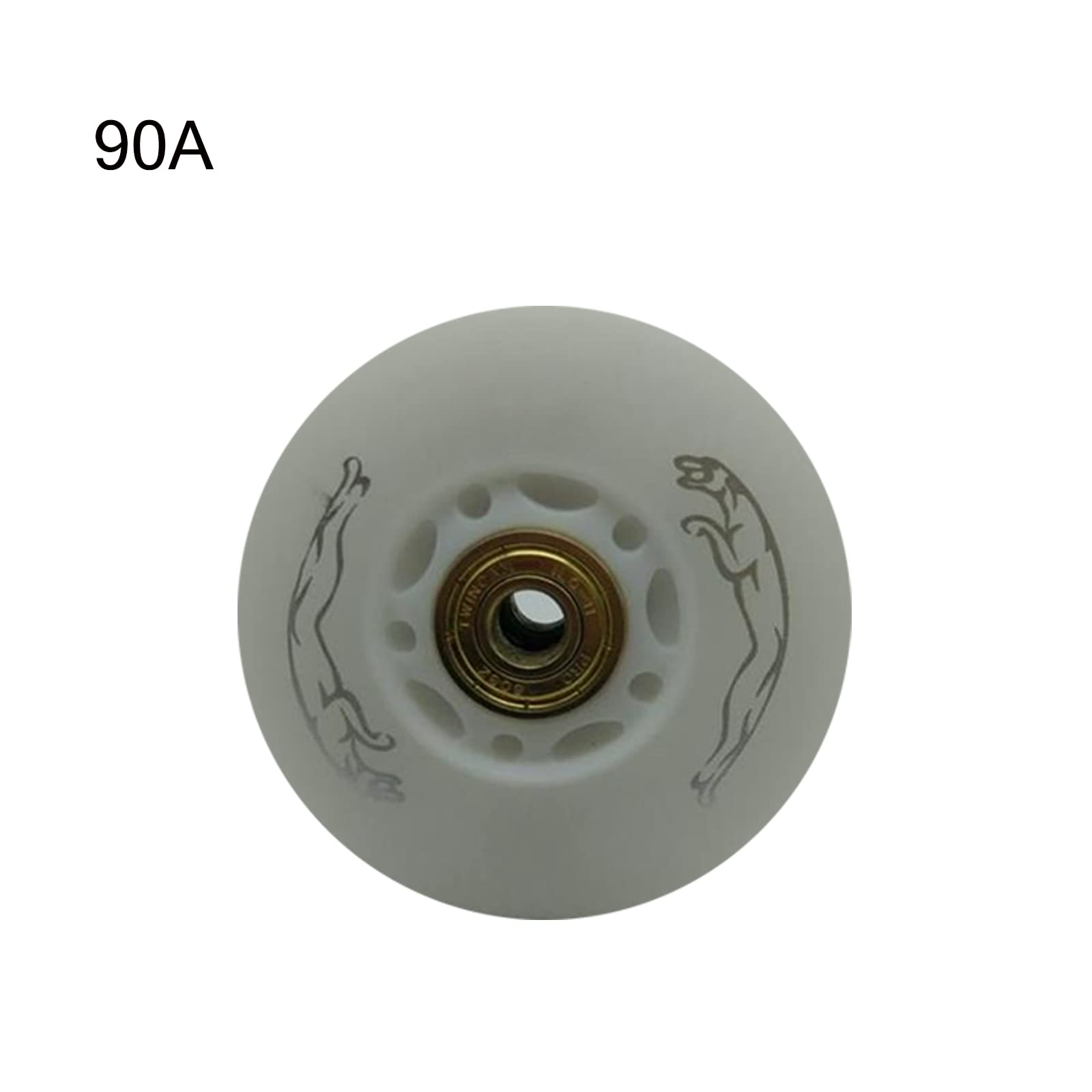 Genérico Ruedas de Repuesto para Patines en Línea Exterior Interior Ruedas de Repuesto Resistentes Al Desgaste con Led Intermitentes de mm, 72 mm, 76 mm Y 80 mm, Paquete de 8, 90 A, con Rodamientos