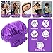 COMNICO Large Satin Bonnets for Sleeping, 18 Pcs Elastic Wide Band Hair Bonnets Soft Silky Sleep Cap Solid Color Hairs Wrap Reusable Shower Cap for Black Women Curly Hair Braids