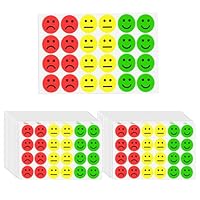 600 Pcs Smiley Face Stickers, Emoji Stickers, Mental Health Sticker, Red Yellow Green Traffic Light Mood Sticker for School Teachers Parents Reward Charts DIY Feelings Diary