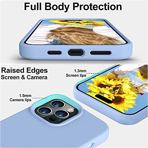 Image of MIDOS Back Cover Compatible with iPhone 14 Pro Max Case Liquid Silicone Full Protection Shock Proof Back Cover for iPhone 14 Pro Max (2022) 6.7 inch (Sky Blue)
