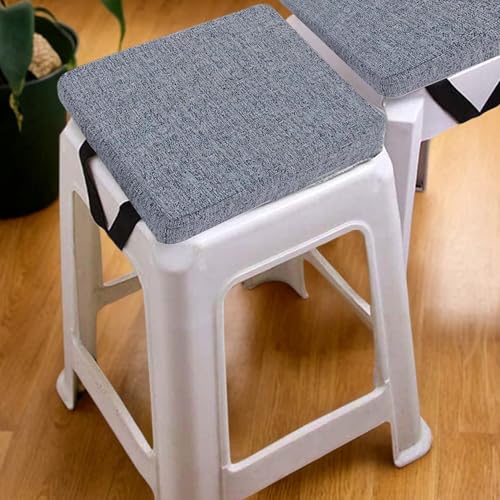 Cojín para taburete cuadrado cómodo con cremallera lavable para barra de cocina 3