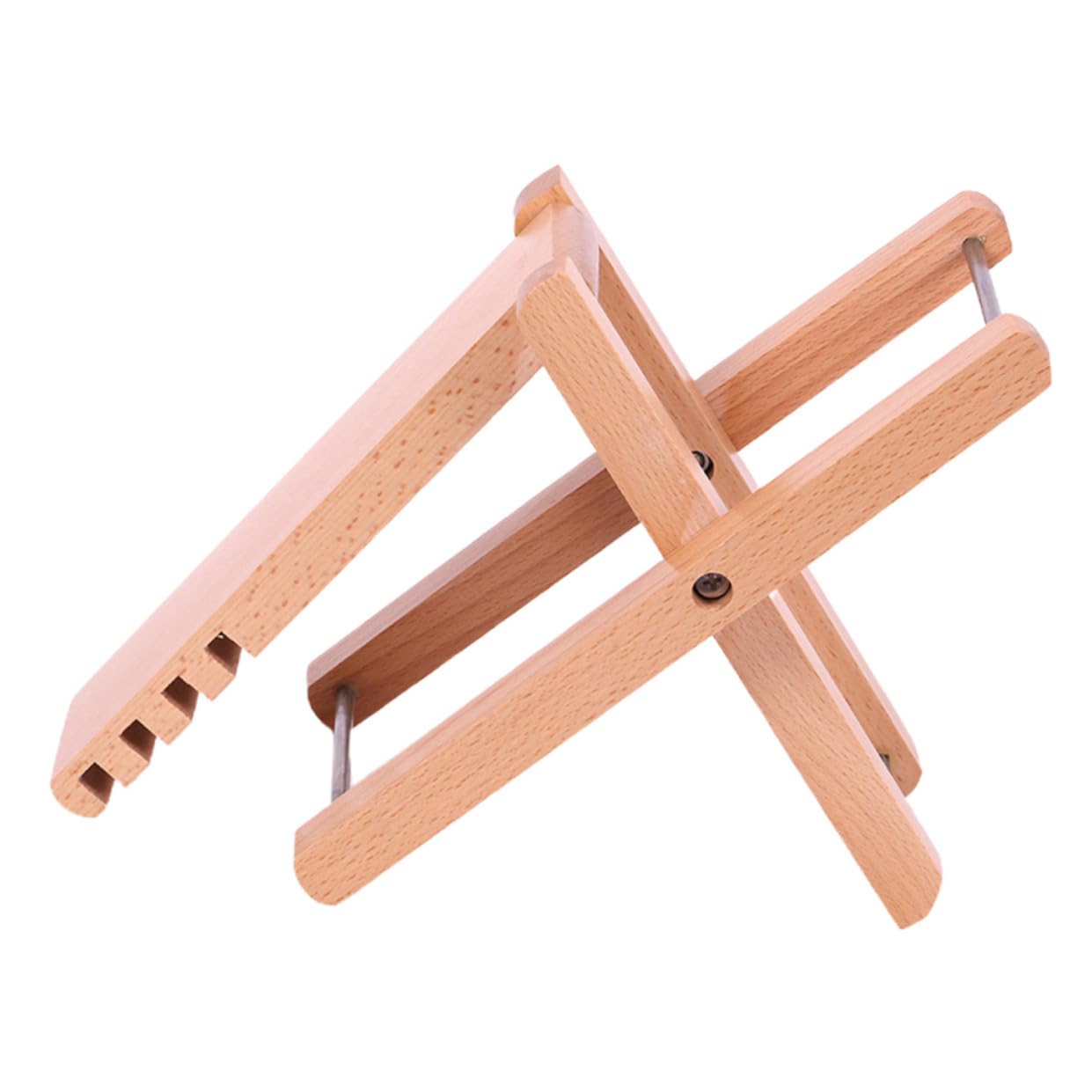 Abaodam Sgabello Poggiapiedi per Chitarra in Legno 4 Posizioni | Beige, Portatile e Robusto, per Uso Outdoor, Accessorio per Chitarristi