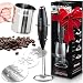 PowerLix Milk Frother COMPLETE SET! Handheld Battery Operated Electric Foam Maker For Coffee, Latte, Cappuccino, Hot Chocolate, Durable Drink Mixer With Stainless Steel Whisk, Stainless Steel Stand