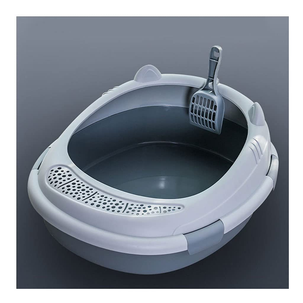 Lettiera per Gatti Cat Lettiera Scatola a Prova di Spruzzi Aperto Aperto Kitting Kitting Kitting WC Ampio Gatto vasino Gattino Forniture Facile da Pulire Toilette Gatto (Color : C)