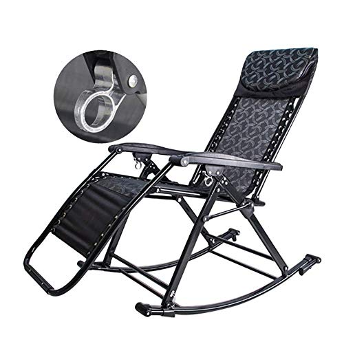 Cadeira de balanço de jardim reclinável dobrável para pessoas pesadas - deck de pátio ao ar livre es