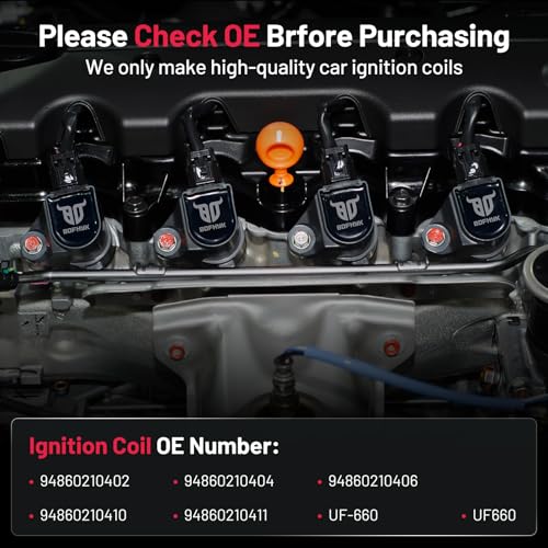 Image of BDFHYK Ignition Coil Packs Compatible with Porsche 2008-2018 Cayenne, 2011-2016 Panamera V6 V8 3.6L 4.8L Coil for UF660 94860210402 94860210404 94860210406 Set of 8