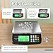 Large Digital Kitchen Scale 40kg/88lb Stainless Steel Price Computing Scale Counting Scale Deli Scale with LCD Display for Baking Bread Cooking Meat Prep Parts and Coins Adapter Included (Black)