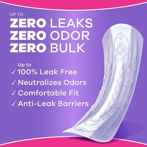 Image of Always Discreet Adult Incontinence Pads for Women, Drier, 5 Drop Long Length, Heavy Absorbency, Pads for Bladder Control Management, Bladder Leaks, & Postpartum Pads, 64ct