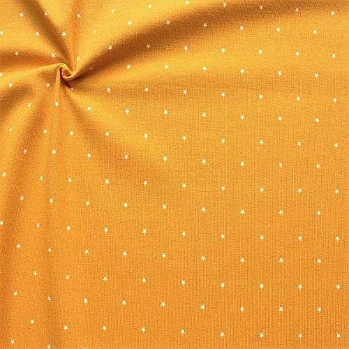 STOFFKONTOR Baumwoll Stretch Jersey Little Stars Farbe Gelb