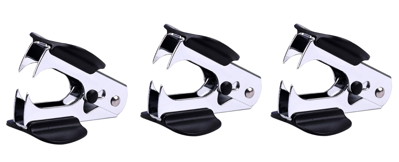 3Pcs Black Staple Remover with Steel Jaws