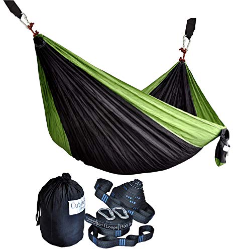 Hamaca Nido Doble de Nailon Negra y Verde