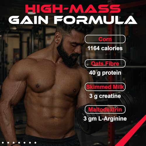 Image of Anabolic Mass Gainer, 4kg, Rabri Kulfi | High Protein Carbs, With Creatine, BCAA & Glutamine, Digestive Enzymes, For Muscle Gain & Fast Growth