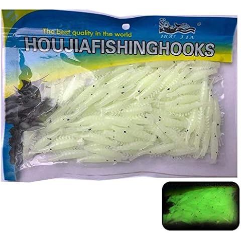 100Pcs Luminous Shrimp Fishing Lure Baits Cover