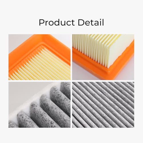Image of CF12450 Engine & Cabin Air Filter Kit Compatible with Jeep Gladiator 2020-2024 Wrangler JL 2018-2024 2.0L 3.6L Gas Maintenance Set Replace CF12450 CA12373