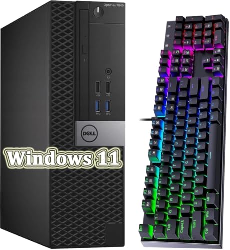 Dell Optiplex 7040 SFF Small Form Factor Desktop, Intel Quad Core i5-6500 3.2GHz up to 3.6GHz, 8GB RAM, 256GB SSD, 4K Support, QWERTY Keyboard, Win11 Pro...