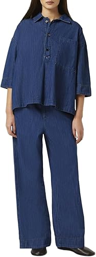 Scotch & Soda Camiseta Ligera para Mujer, Washed Indigo, 40
