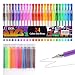 ZSCM 48 Glitter Gel Pens Fine Point Markers Art Set 24 Glitter Colored Pen with 24 Refills for Unique Colors for Adult Bullet Journal Coloring Books Kids Doodling Drawing Pens with 40% More Ink