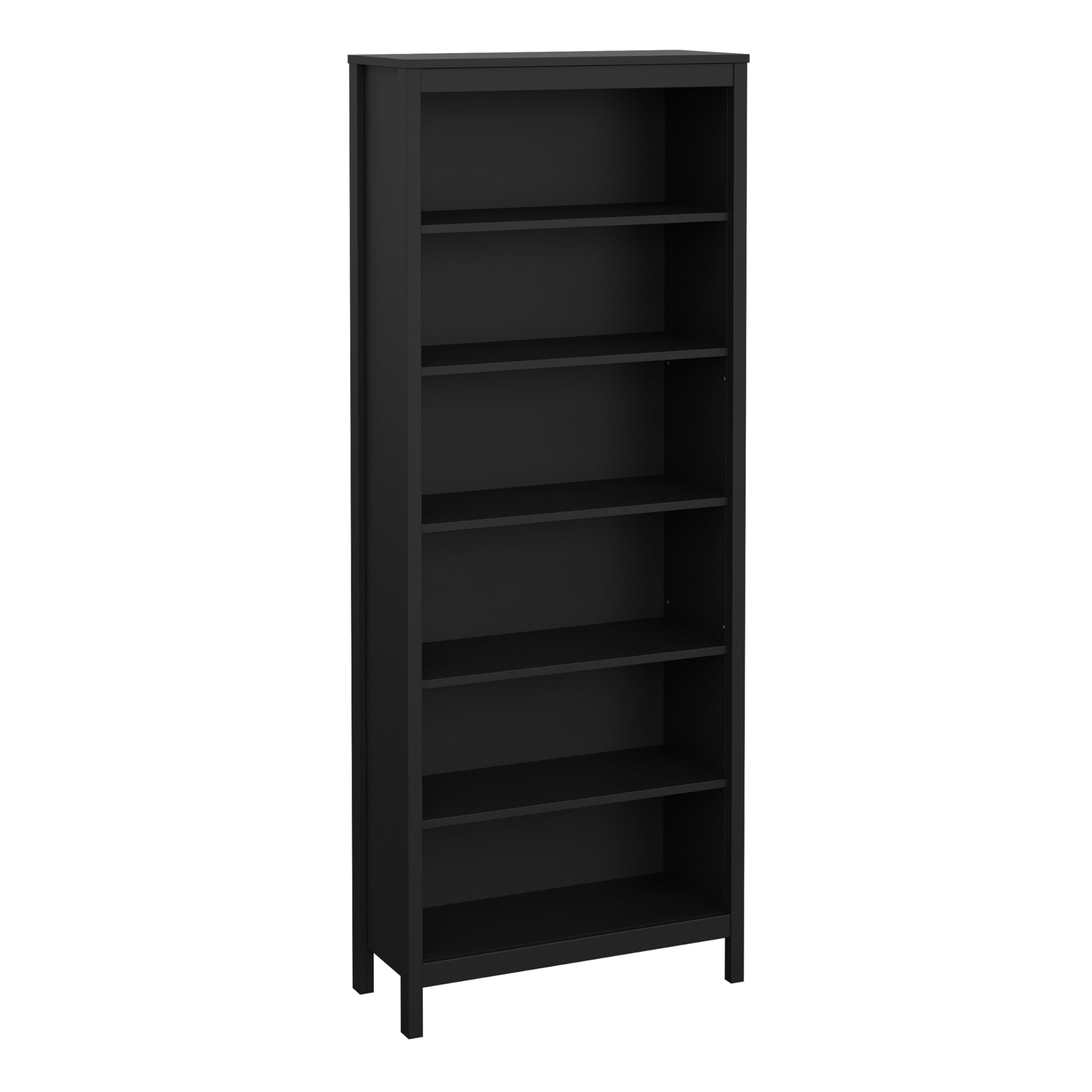 Furniture To Go | Madrid, Engineered Wood, Black, 5 Shef Bookcase
