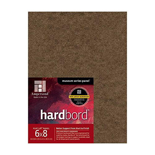 Image of Ampersand Museum Series Hardbord for Painting and Mounting, 1 /8 Inch Depth, 6X8 Inch, Pack of 3 (AMHB0608)