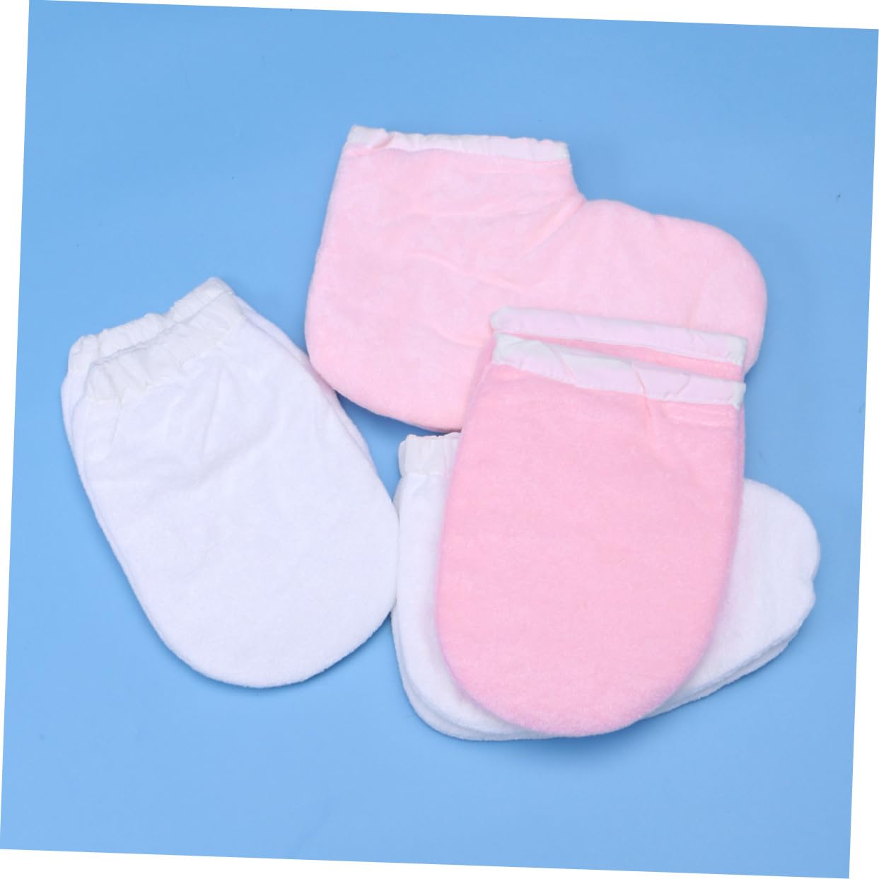Beaupretty 4pares Guantes de Cera de Parafina para Belleza de Cubrepiés Protectores Incluye Guantes Finos de Color Rosa para Uso el Hogar