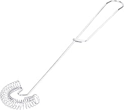 Bopfimer 2 Pieces Whisk Egg Small Whisk Whipper Steel Egg Whisk Flat Spring Coil Whisk Egg Frother, Milk and Egg Beater