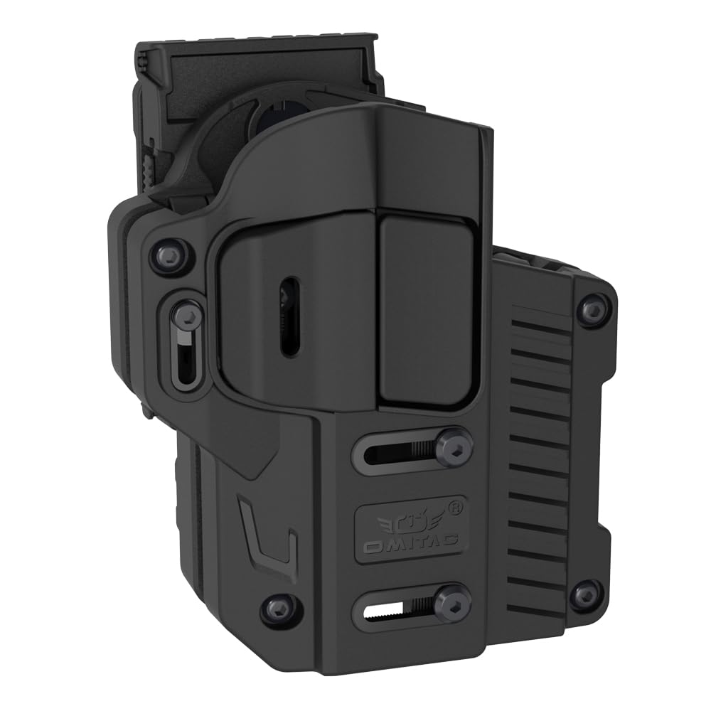 Fondina tattica universale girevole a 360°, fondina OWB adatta alla maggior parte delle pistole compatte e full size più diffuse
