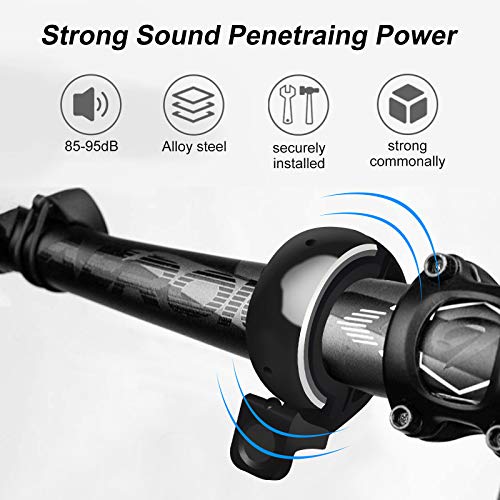 Inscape Data Bike Bell, Loud Crisp Bicycle Bell, Cute Bike Bell Horn for Adults and Kids, Suitable for All Bicycle Handlebars, Road Bikes, Mountain Bikes and Bicycle Bells - Thumbnail 4