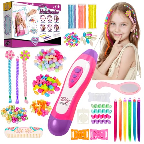 XUNIVERS Adornos para el Pelo de Juguete,Pelo Trenzado Niñas Máquina,Herramientas de Peinado,Set de Peluqueria para Niña,Peinado DIY Regalos para Niñas para Niñas de Regalo 5-12 Años