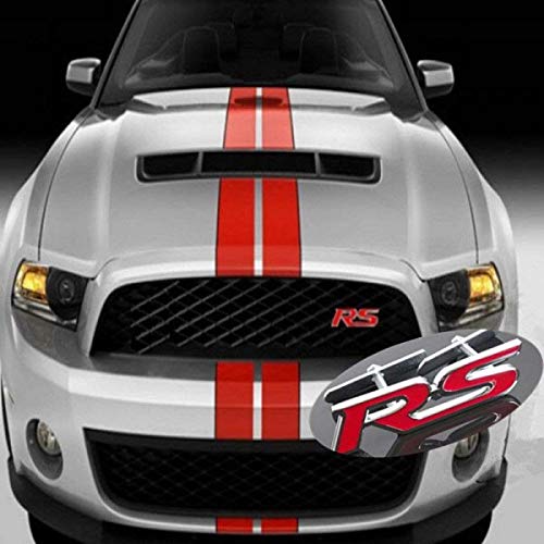 AutoTrends Front Grill RS 3D Car Emblem Tuning Metal Logo Badge