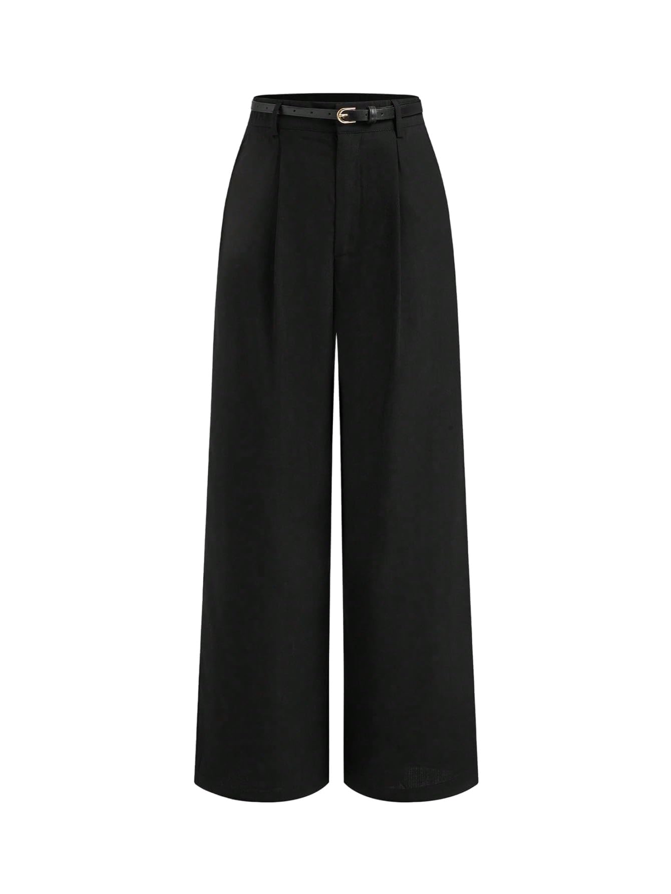 GORGLITTER Pantaloni da donna eleganti a gamba larga, pantaloni lunghi con tasche, pantaloni larghi da donna