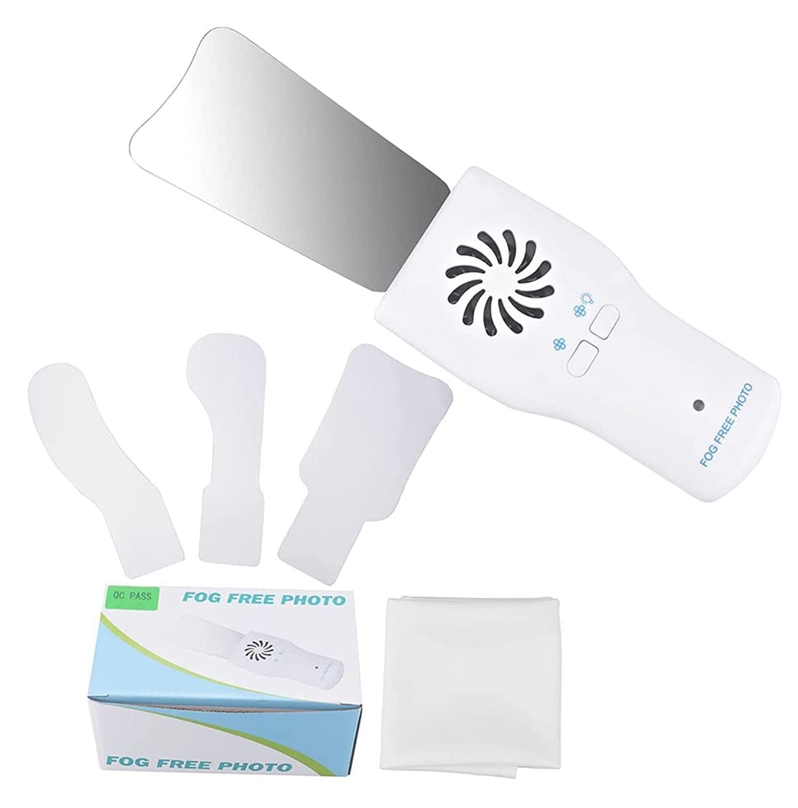 CEEBUS Espejo Reflector Dental Automático eléctrico Dental oclusal Espejo defogging reflectores de Acero Inoxidable reflectores con luz LED, Kits de Cuidado Dental