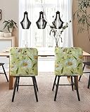 Deisy Dee 4 Packs Dining Chair Back Cover, Washable Removable Chair Slipcover Back Chair Protector for Party Decoration (4, Daisy)
