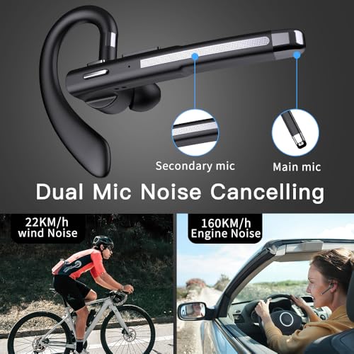 Image of Hsility Bluetoth Earbuds with Mic for Office 270 Degree Rotatble Wireless Earbuds for Truck Driver