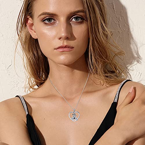 Joerph Bff Cat And Dog Necklace For Women 925 Sterling Silver Cat Dog Necklace Pet Heart Pendant Jewelry Birthday Valentines Day Gifts For Women Girls Kitty Puppy Lovers #TOP1
