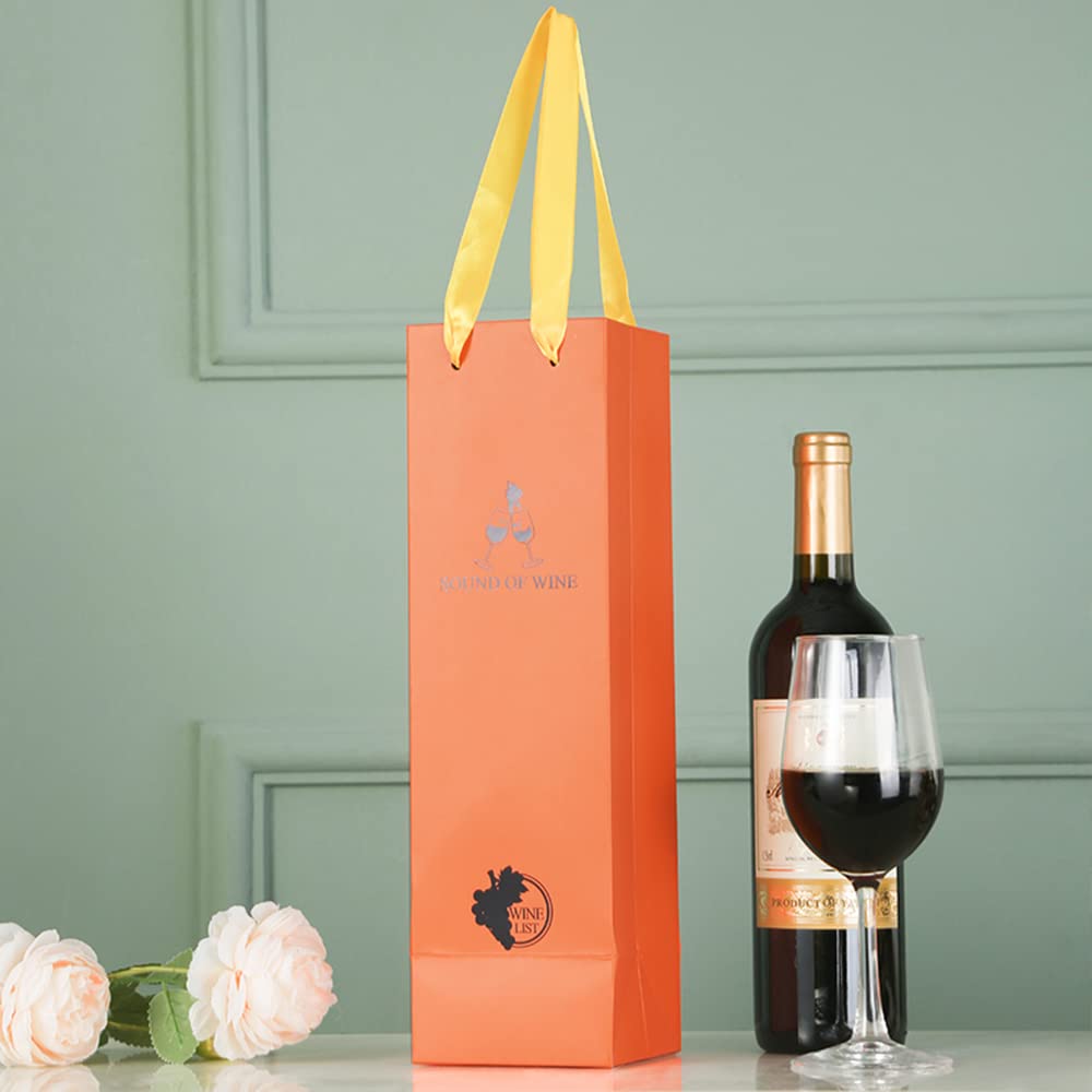 Amazon | 5枚入 ワイン入れバッグ ワイン用 紙袋 手提げ袋 ラッピング