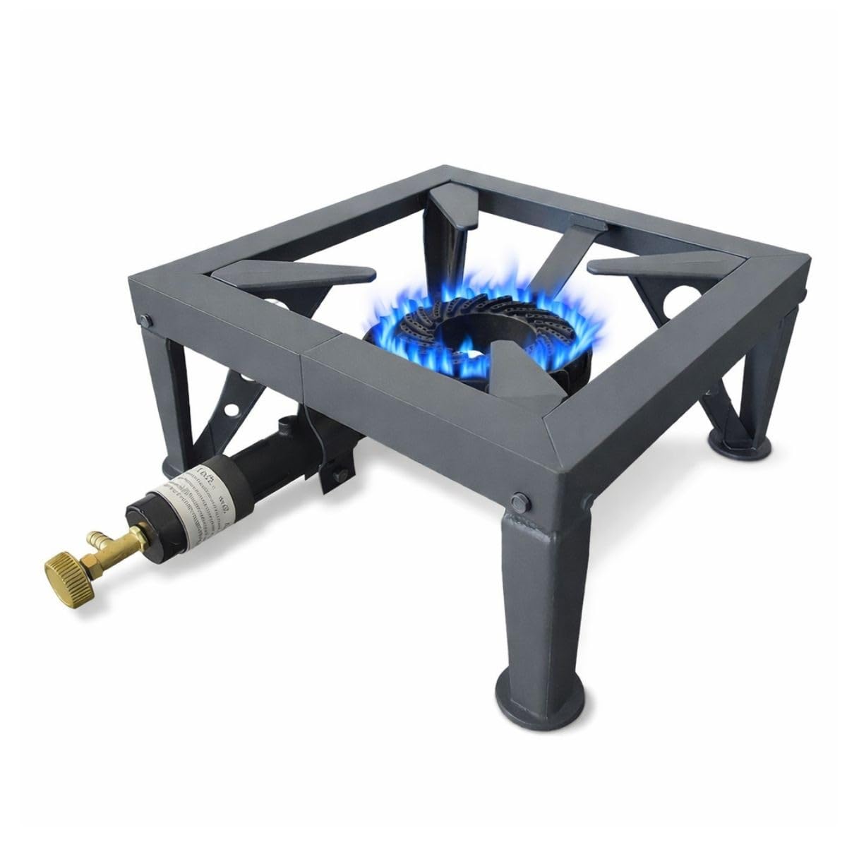 INTEC - Réchaud à gaz 7500W Professionnel Charge 200Kg Tout Fonte 4 Pieds renforcés - Réchaud Pro Marché Cuisson Confiture, Paella