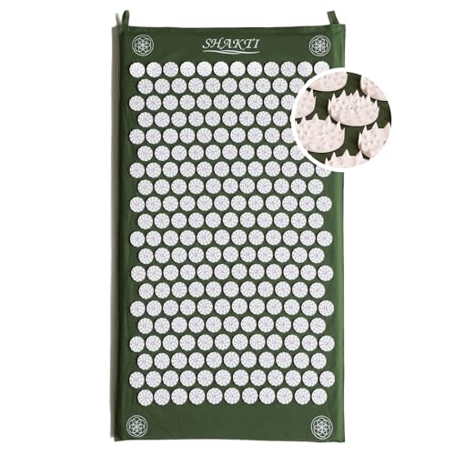 ShaktiMat [La original desde 2007] Esterilla de acupresión para relajación y masaje en la espalda, la cervical, los piernas, los pies - Verde