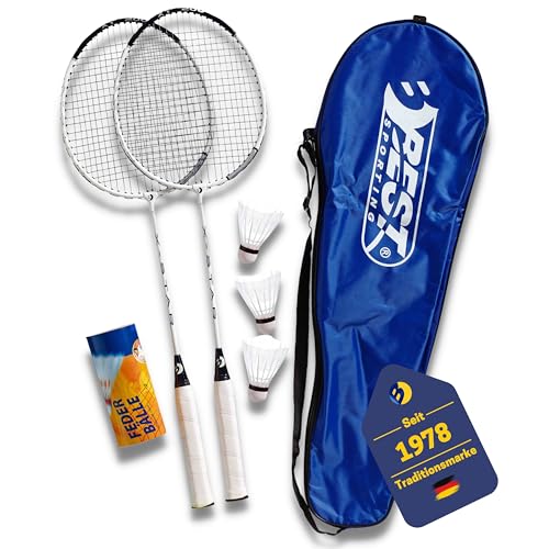 Best Sporting 200 XT Set de badminton, 2 Raquette de Badminton 3...