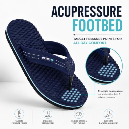 Image of ORTHO JOY House Slipper for Women's Care | Orthopaedic | Diabetic | Acupressure | Comfortable | MCR | Flip Flop Ladies and Girl's Home for Daily Use