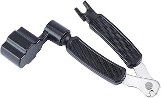 Professional Guitar String Winder Cutter and Bridge Pin Puller, Guitar Repair Tool Functional 3 in 1 (Black)