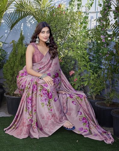 Image of Yashika Women's Tussar Silk Printed Ready To Wear one Minute Saree With Unstitched Blouse | 1 Minute saree | Ready To Wear sari | saree for women