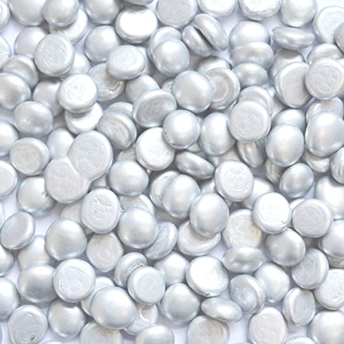 50 Silver Glass Pebbles 20mm Home Garden Mosaics Weddings