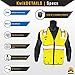 KwikSafety - Charlotte, NC - BIG KAHUNA Safety Vest [11 Pockets] Class 2 ANSI OSHA Reflective Vest Durable High Visibility Vest Construction Safety Vest for Men Industrial Work Gear/Yellow Large