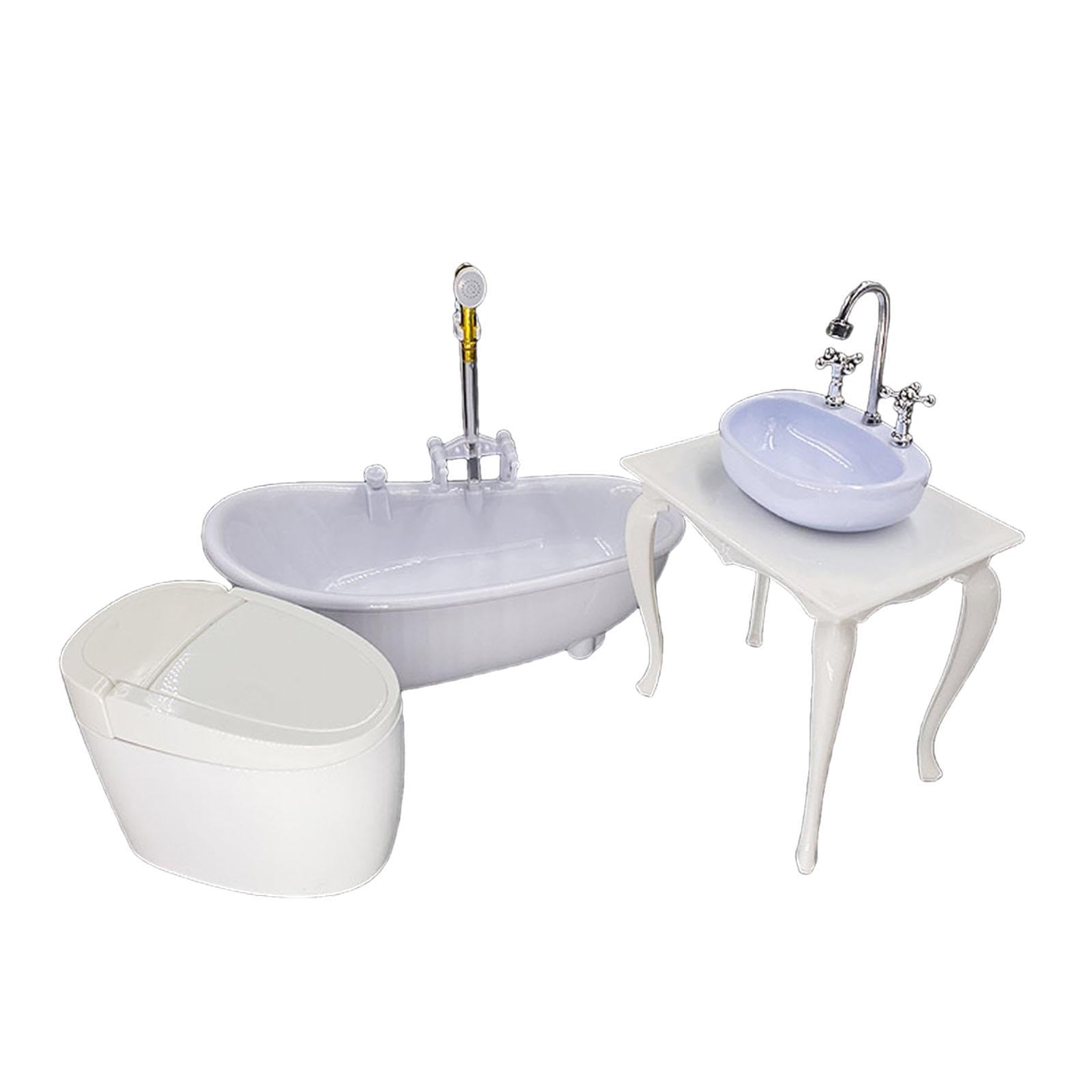 Gralara Accessoires de Salle de Bain pour Maison de Poupée à L'échelle 1/6 (pour Poupée de 30 Cm) - Décoration de Scène