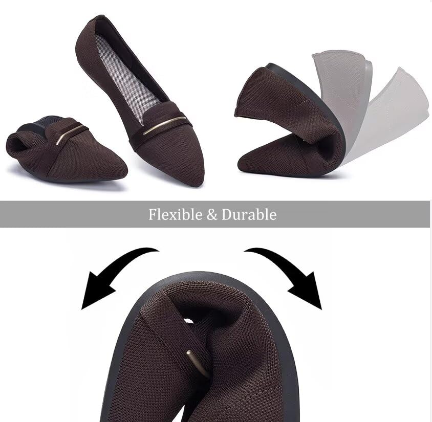 Image of Frank Mully Women's Casual Loafer Flats Slip On Loafer Shoes Comfortable Knit Flat Shoes Classics Pointy Toe Loafer Flats,for Work,Travel