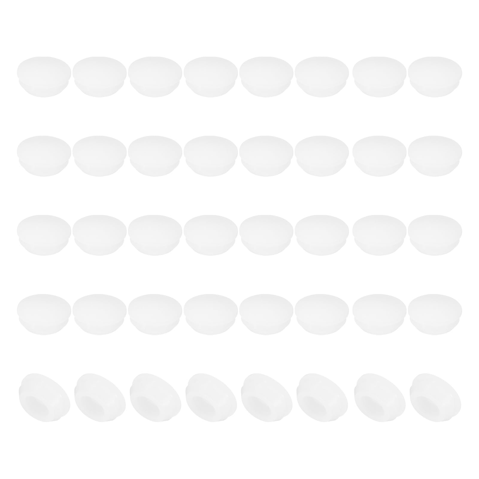 PATIKIL 12mm Diameter Silicone Hole Plug, 40 Pcs Round Snap in Type Locking Furniture Button Protective Cover Cap Head Fit for 12-13mm Hole for Seal Bulkhead Cylinder Hole, Translucent