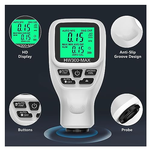 Medidor digital de espesor de pintura 0-2000UM pantalla LCD miniatura 2